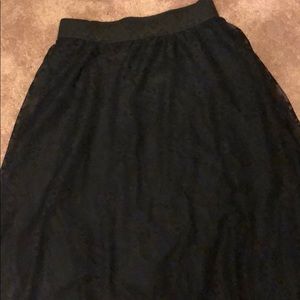 Black lace LuLaRoe Lucy medium